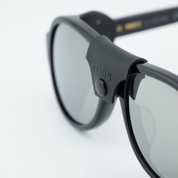 Celine CL40301U 01C Sunglasses Black Square Frame, Smoke Mirror Lenses main image 4